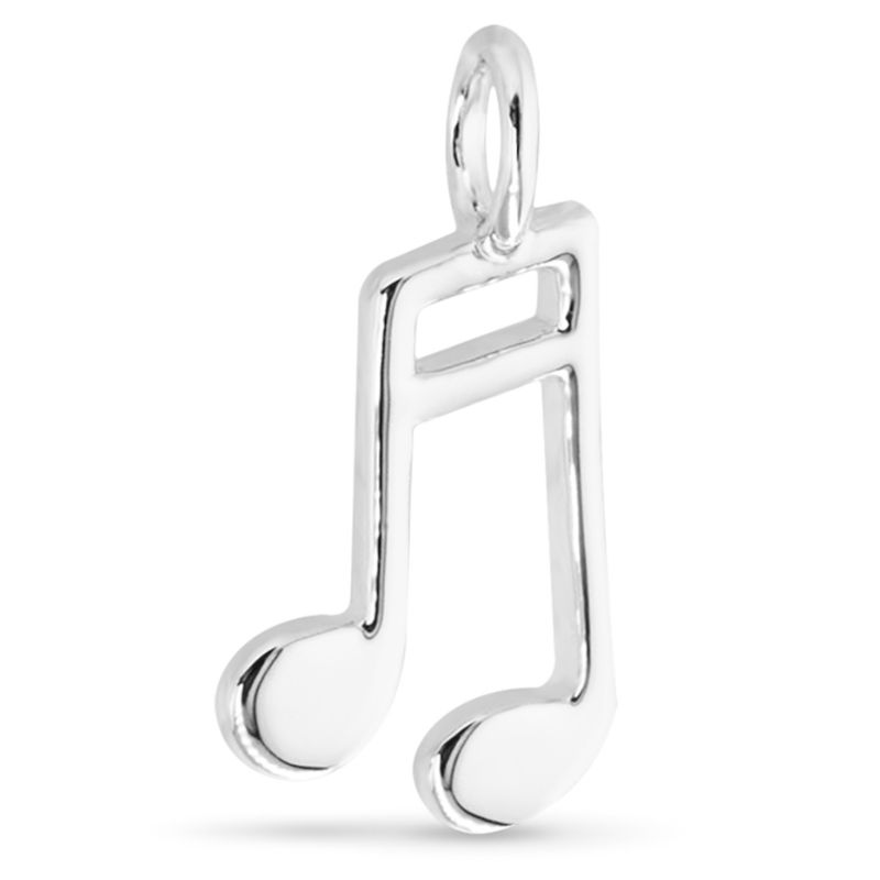 Music Note Charm Silver